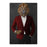 Lion Drinking Whiskey Wall Art - Red and Black Suit