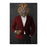 Lion Drinking Whiskey Wall Art - Red and Black Suit