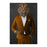 Lion Smoking Cigar Wall Art - Orange Suit