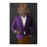 Lion Smoking Cigar Wall Art - Purple and Orange Suit