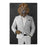 Lion Smoking Cigar Wall Art - White Suit