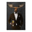 Moose drinking beer wearing brown suit large wall art print