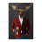 Moose drinking beer wearing red and blue suit canvas wall art