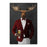 Moose drinking beer wearing red and white suit canvas wall art