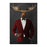 Moose drinking martini wearing red and black suit large wall art print