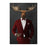 Moose drinking martini wearing red suit large wall art print