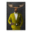 Moose drinking martini wearing yellow suit canvas wall art