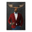 Moose drinking whiskey wearing red and blue suit canvas wall art