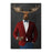 Moose drinking whiskey wearing red and blue suit canvas wall art