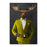 Moose drinking whiskey wearing yellow suit canvas wall art