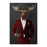 Moose smoking cigar wearing red suit canvas wall art