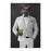 Owl drinking beer wearing white suit large wall art print