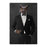 Owl drinking martini wearing black suit canvas wall art