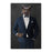 Owl drinking martini wearing navy suit canvas wall art