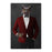 Owl drinking martini wearing red and black suit canvas wall art