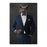 Owl drinking whiskey wearing navy suit canvas wall art