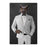 Owl smoking cigar wearing white suit canvas wall art