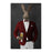 Rabbit drinking beer wearing red and white suit canvas wall art