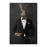 Rabbit drinking martini wearing black suit canvas wall art