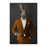 Rabbit drinking martini wearing orange suit large wall art print