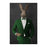 Rabbit smoking cigar wearing green suit large wall art print