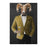 Ram Drinking Beer Wall Art - Gold Suit