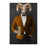 Ram Drinking Beer Wall Art - Orange and Black Suit