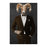 Ram Drinking Martini Wall Art - Brown Suit