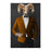 Ram Drinking Martini Wall Art - Orange and Black Suit