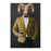 Ram Drinking Red Wine Wall Art - Gold Suit