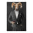 Ram Drinking Red Wine Wall Art - Gray Suit