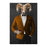 Ram Drinking Red Wine Wall Art - Orange and Black Suit