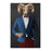 Ram Drinking Whiskey Wall Art - Blue and Red Suit