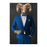 Ram Drinking Whiskey Wall Art - Blue Suit