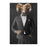 Ram Drinking Whiskey Wall Art - Gray Suit