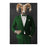 Ram Drinking Whiskey Wall Art - Green Suit