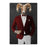 Ram Drinking Whiskey Wall Art - Red and White Suit