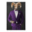 Ram Smoking Cigar Wall Art - Purple Suit