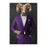 Ram Smoking Cigar Wall Art - Purple Suit