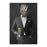 Rhinoceros Drinking Beer Wall Art - Gray Suit
