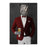 Rhinoceros Drinking Beer Wall Art - Red and White Suit