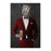 Rhinoceros Drinking Beer Wall Art - Red Suit