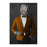 Rhinoceros Drinking Martini Wall Art - Orange and Black Suit