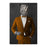 Rhinoceros Drinking Martini Wall Art - Orange Suit