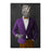 Rhinoceros Drinking Martini Wall Art - Purple and Orange Suit