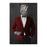 Rhinoceros Drinking Martini Wall Art - Red and Black Suit