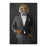 Tiger drinking martini wearing gray suit canvas wall art