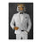 Tiger drinking martini wearing white suit canvas wall art