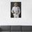 Tiger Drinking Martini Wall Art - White Suit
