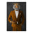 Tiger drinking red wine wearing orange suit canvas wall art